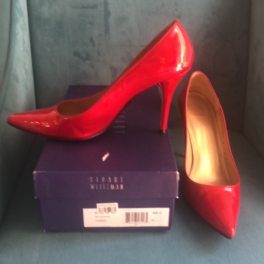Stuart Weitzman red quasar 8M heels